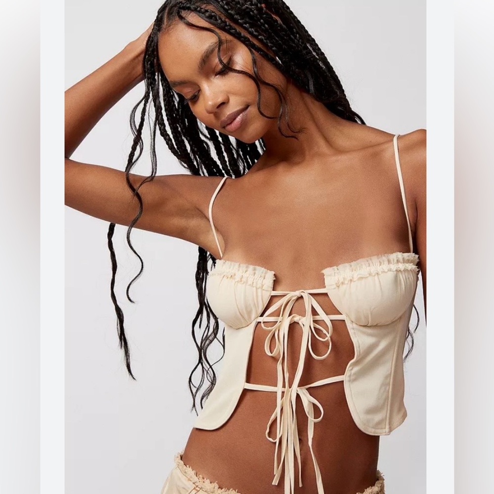 Urban Outfitters Out From Under Dryad Tie-Front Corset